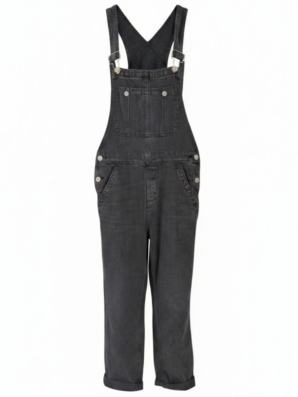 We The Free Boyfriend Overalls | Black Gray Wash | Size 24
